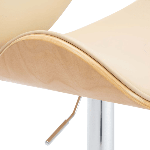 vidaXL Banco de bar couro artificial creme vidaXL Banco de bar couro artificial creme