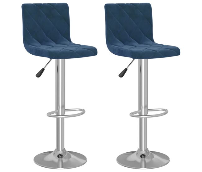 Vidaxl taburetes de cocina 2 unidades terciopelo azul