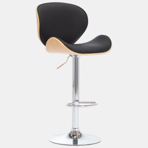 vidaXL Banco de bar couro artificial preto