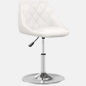 vidaXL Banco de bar couro artificial branco