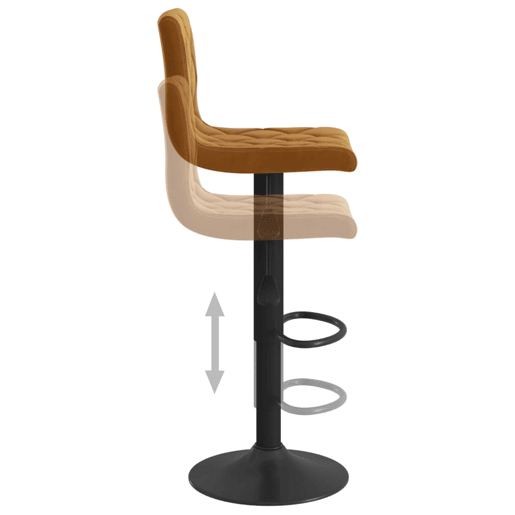 vidaXL Bancos de bar 2 pcs veludo castanho