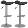 vidaXL Bancos de bar 2 pcs aço cromado e couro artificial preto
