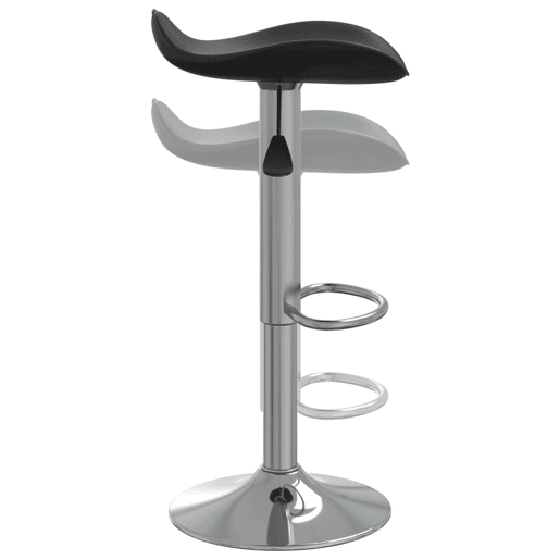 vidaXL Bancos de bar 2 pcs aço cromado e couro artificial preto