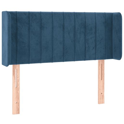vidaXL Cabeceira de cama c luzes LED veludo 83x16x7888cm azul-escuro