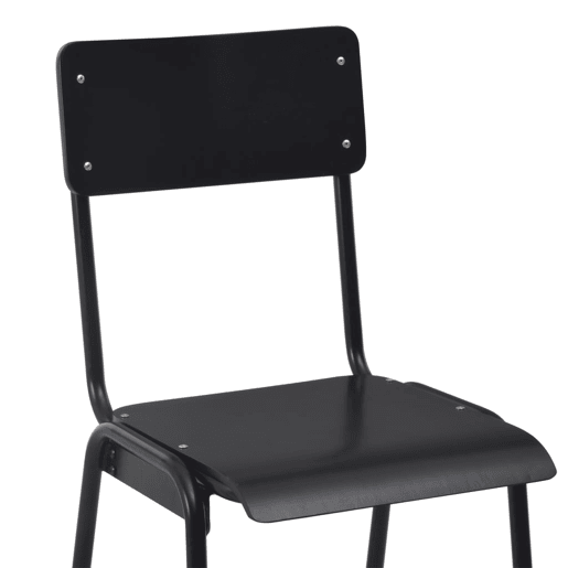 vidaXL Cadeiras de bar 2 pcs contraplacado maciço e aço preto