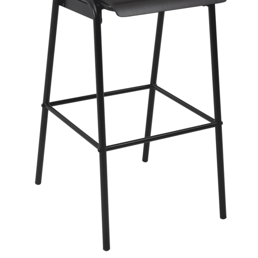 vidaXL Cadeiras de bar 2 pcs contraplacado maciço e aço preto