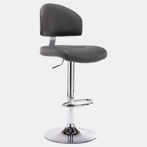 vidaXL Banco de bar couro artificial cinzento