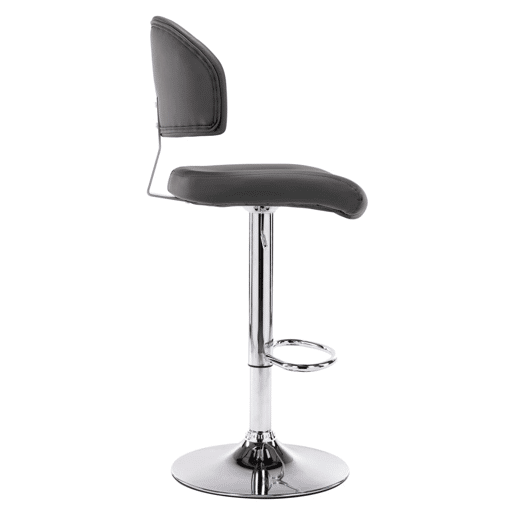 vidaXL Banco de bar couro artificial cinzento vidaXL Banco de bar couro artificial cinzento