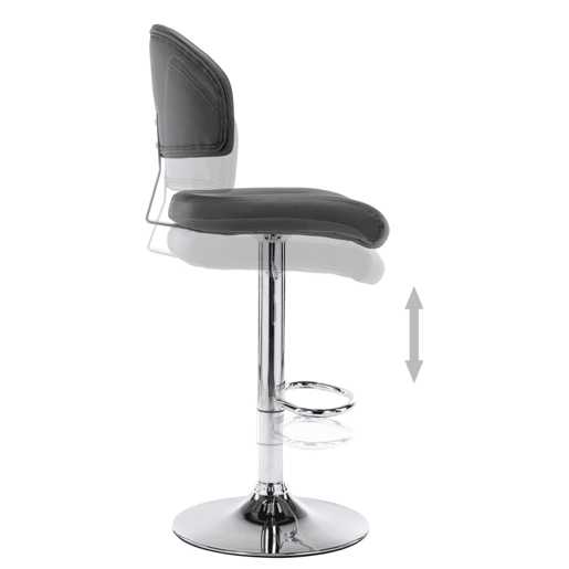 vidaXL Banco de bar couro artificial cinzento vidaXL Banco de bar couro artificial cinzento
