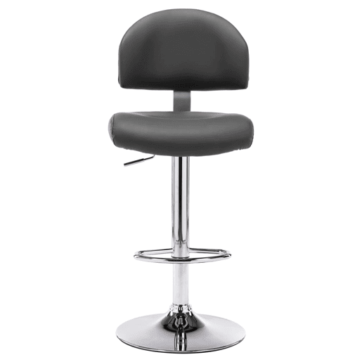 vidaXL Banco de bar couro artificial cinzento vidaXL Banco de bar couro artificial cinzento