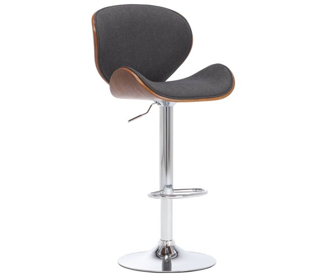 Vidaxl taburete de cocina tela gris