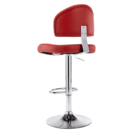 vidaXL Bancos de bar 2 pcs couro artificial vermelho tinto