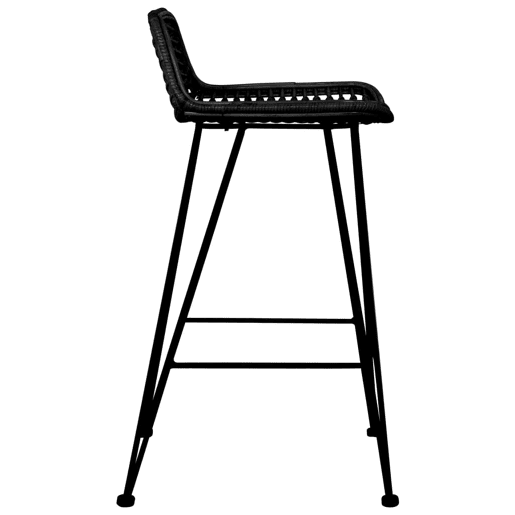 vidaXL Cadeiras de bar 2 pcs vime preto