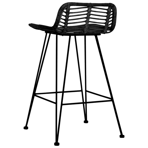 vidaXL Cadeiras de bar 2 pcs vime preto
