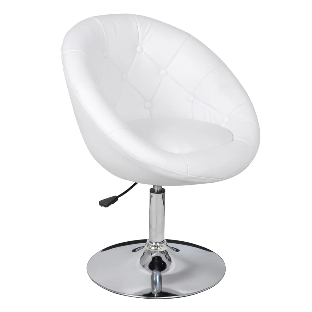 Vidaxl taburete de bar cuero sintético blanco