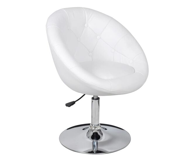 Vidaxl taburete de bar cuero sintético blanco