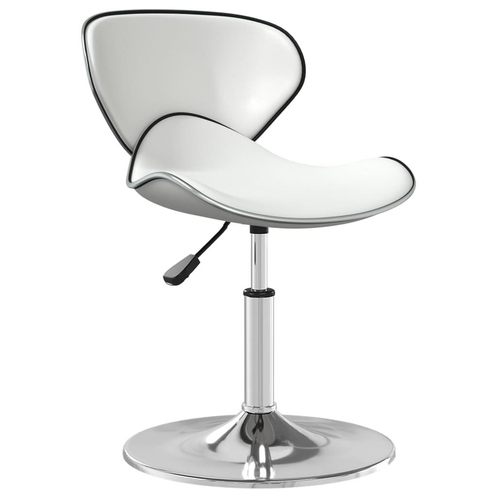 Vidaxl taburete de cocina cuero sintético blanco