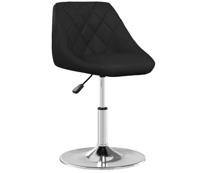 Vidaxl taburete de barra de cocina cuero sintético negro