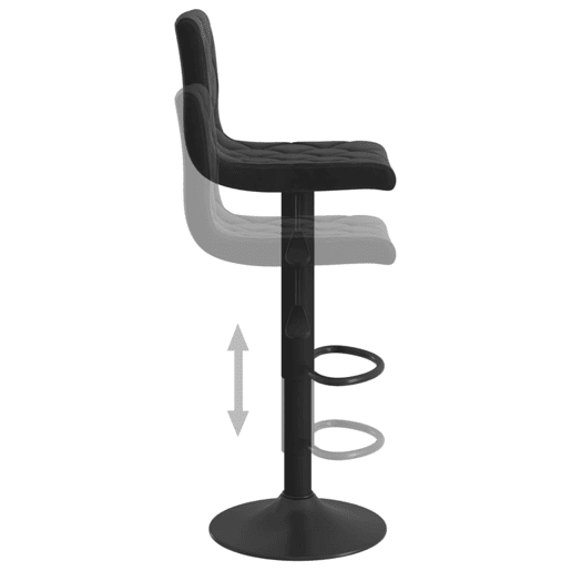 vidaXL Bancos de bar 2 pcs veludo preto