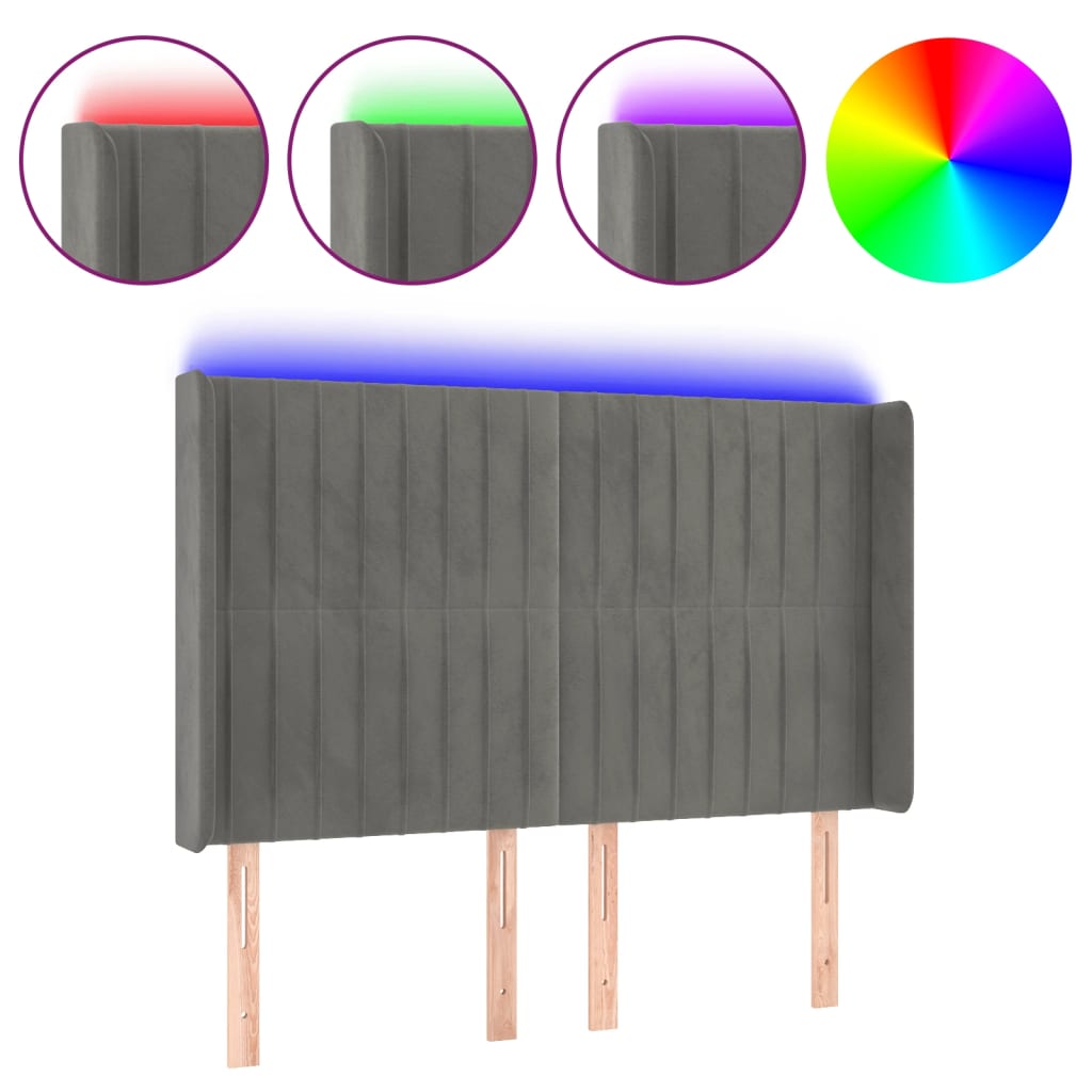 Cabecero Con Led 147 Gris Claro