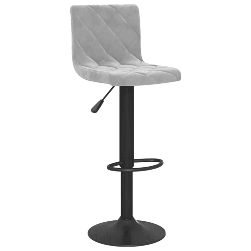 vidaXL Bancos de bar 2 pcs veludo cinzento-claro