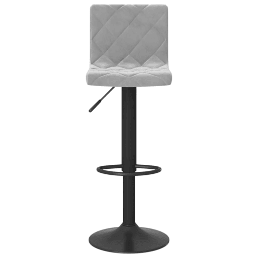 vidaXL Bancos de bar 2 pcs veludo cinzento-claro