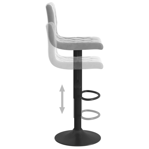 vidaXL Bancos de bar 2 pcs veludo cinzento-claro