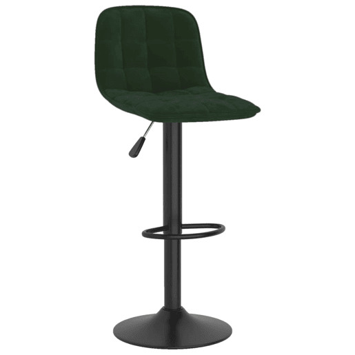 vidaXL Bancos de bar 2 pcs veludo verde-escuro vidaXL Bancos de bar 2 pcs veludo verde-escuro