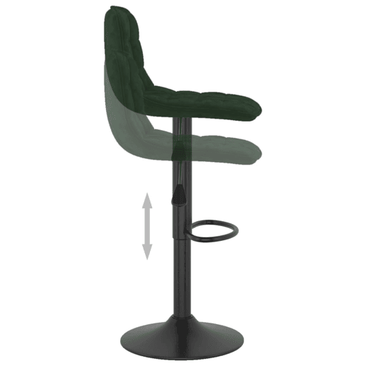 vidaXL Bancos de bar 2 pcs veludo verde-escuro vidaXL Bancos de bar 2 pcs veludo verde-escuro
