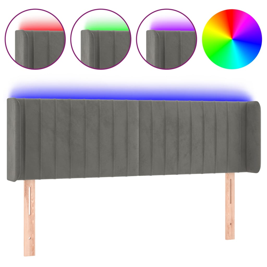 Cabecero Con Led 147 Gris Claro