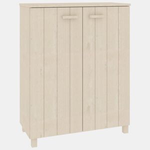 vidaXL Sapateira HAMAR 85x40x108 cm pinho maciço castanho-mel