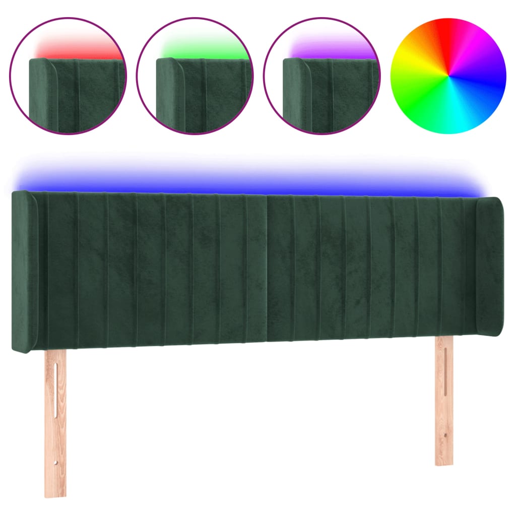 Cabecero Con Led 147 Verde Oscuro