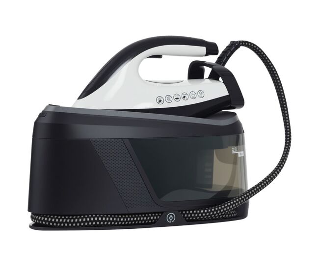 Homcom centro de planchado 2800w 100 g/min 8 bares función eco suela de cerámica doble capa planchado vertical potente apagado automático sistema antical autolimpieza depósito extraíble 2 l azul
