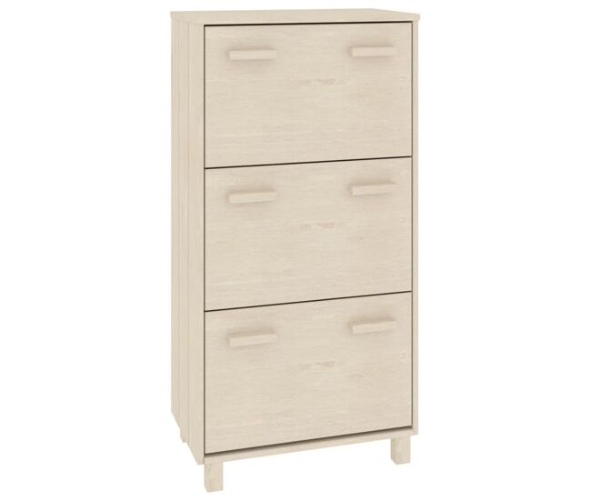 Vidaxl zapatero hamar madera pino maciza marrón miel 59,5x35x117 cm