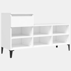 vidaXL Sapateira 102x36x60 cm derivados de madeira branco