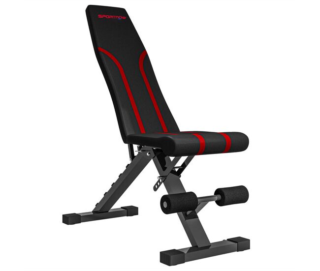 Sportnow banco de pesas ajustable banco de musculación plegable banco de abdominales para entrenamiento de cuerpo completo en hogar gimnasio negro