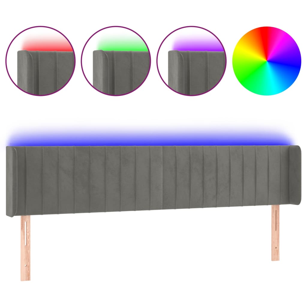 Cabecero Con Led 163 Gris Claro