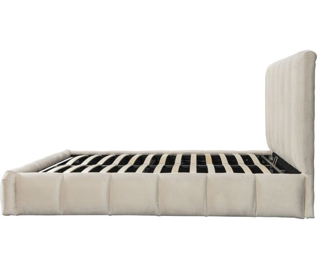 Cama "annie" con arcón 160 x 200 cm - beige