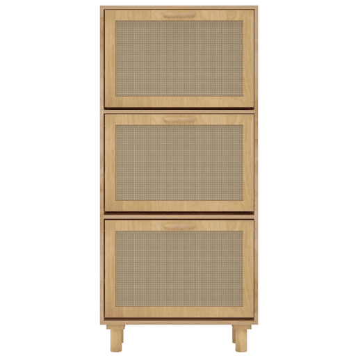 vidaXL Sapateira 52x25x115 cm derivados madeiravime natural castanho vidaXL Sapateira 52x25x115 cm derivados madeiravime natural castanho