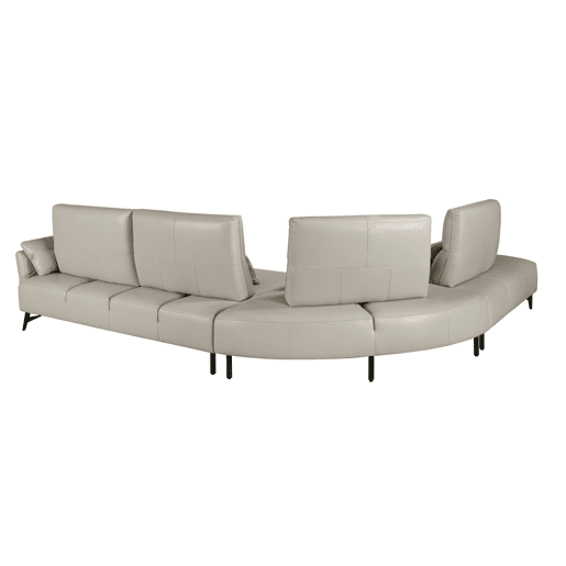 ANGEL CERDA Sofá chaise longue em pele