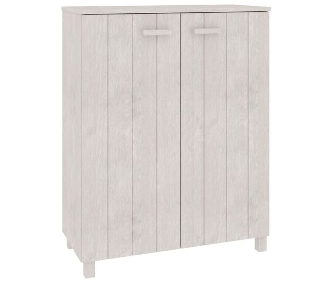 Vidaxl zapatero hamar madera maciza de pino blanca 85x40x108 cm