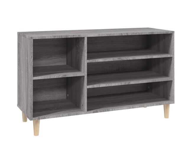 Vidaxl mueble zapatero madera contrachapada gris sonoma 102x36x60 cm
