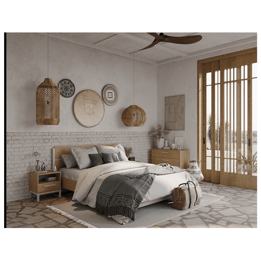 Cama de casal retrátil Craft - Madeira - 140 x 200 cm - Castanho