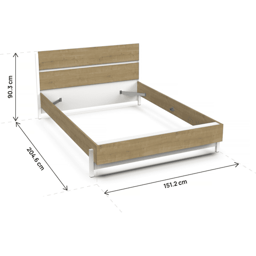 Cama de casal retrátil Craft - Madeira - 140 x 200 cm - Castanho