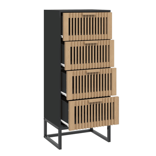 vidaXL Aparador alto 40x30x95 derivados de madeira preto vidaXL Aparador alto 40x30x95 derivados de madeira preto