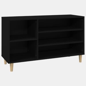 vidaXL Sapateira 102x36x60 cm derivados de madeira preto