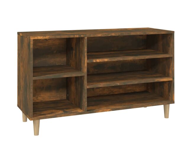 Vidaxl mueble zapatero madera contrachapada roble ahumado 102x36x60 cm