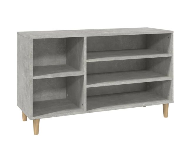 Vidaxl mueble zapatero madera contrachapada gris hormigón 102x36x60 cm