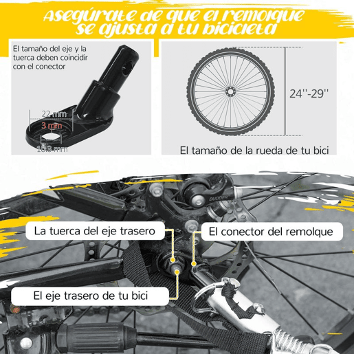 HOMCOM Reboque de Bicicleta para Crianças acima de 18 Meses Reboque de Bicicleta com 2 Lugares com Cinto de Segurança Espaço de Armazenamento e Sistema de Amortecimento 140x88x90 cm Azul