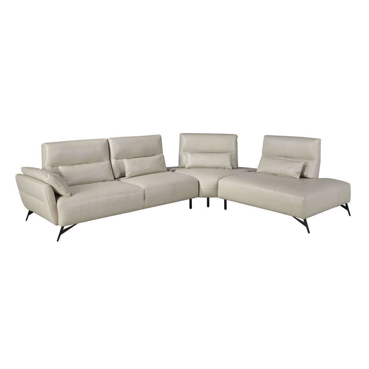 Angel cerda sofá chaise longue derecha piel arena